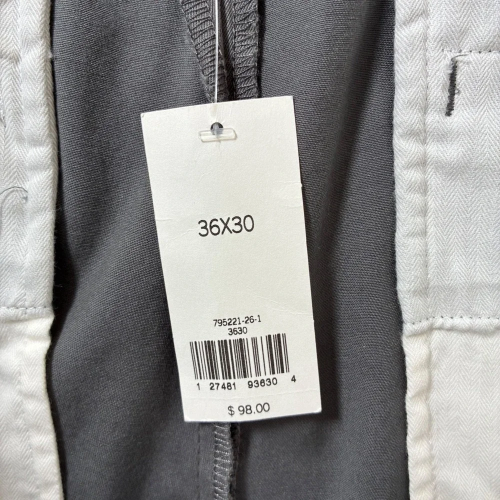 NEW Banana Republic Rapid Movement Chino Pants 36x30 Gray Fulton Skinny